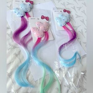 NWT 💖🧜‍♀️💙 Set Of 6!! Mickey Mouse Princess Hair Clip in extensions